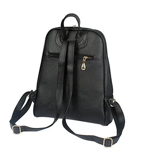 Nevenka Brand Women Bags Backpack Purse PU Leather Zipper Bags Casual Backpacks Shoulder Bags (Purple)