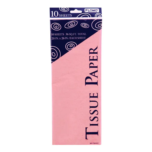 Pastel Pink/Light Pink Gift Tissue Paper, 10 Sheets